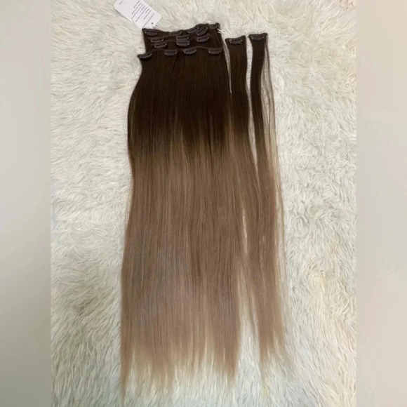 Brown & Blonde 24” Long Hair Extensions Clip in high quality - Picture 4 of 8